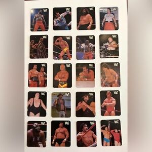 1987 Hostess WWF WRESTLEMANIA Mini Cards/Stickers Set (20/20) MINT Hogan WWE